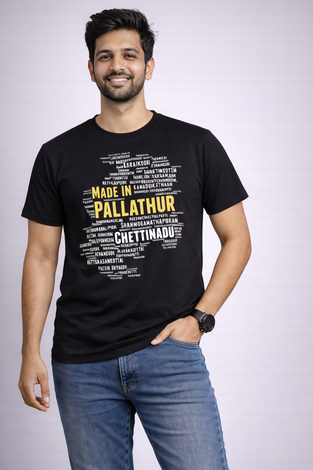Made in Chettinadu - Personalized Ooru Name Heritage T-Shirt