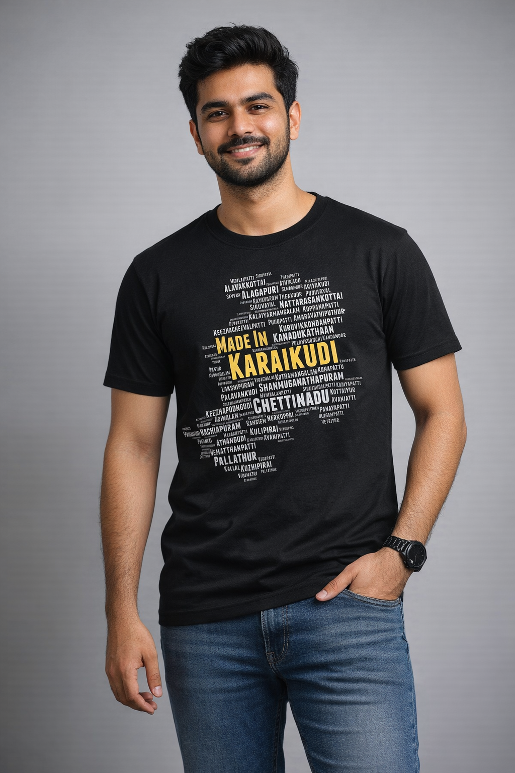 Made in Chettinadu - Personalized Ooru Name Heritage T-Shirt