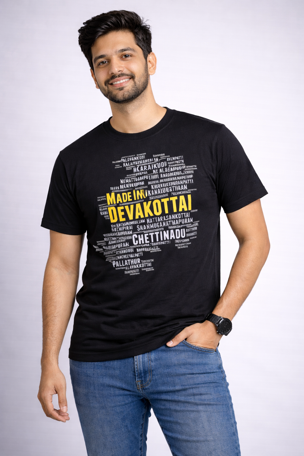 Made in Chettinadu - Personalized Ooru Name Heritage T-Shirt