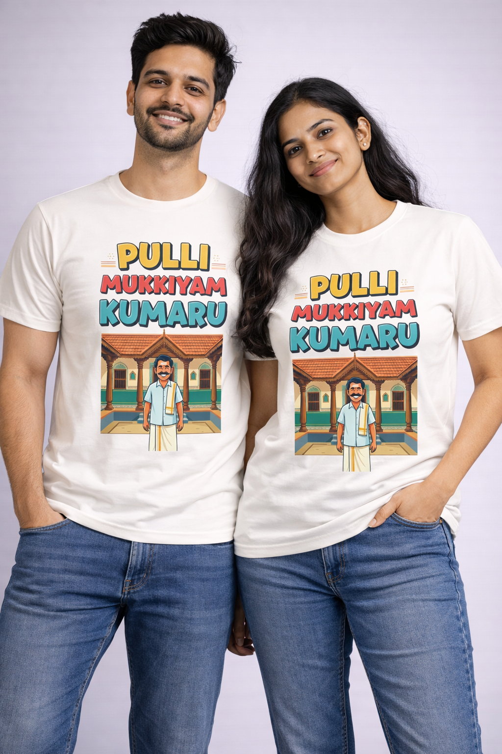 Pulli Mukkiyam Kumaru - Chettinadu Culture T-Shirt | White