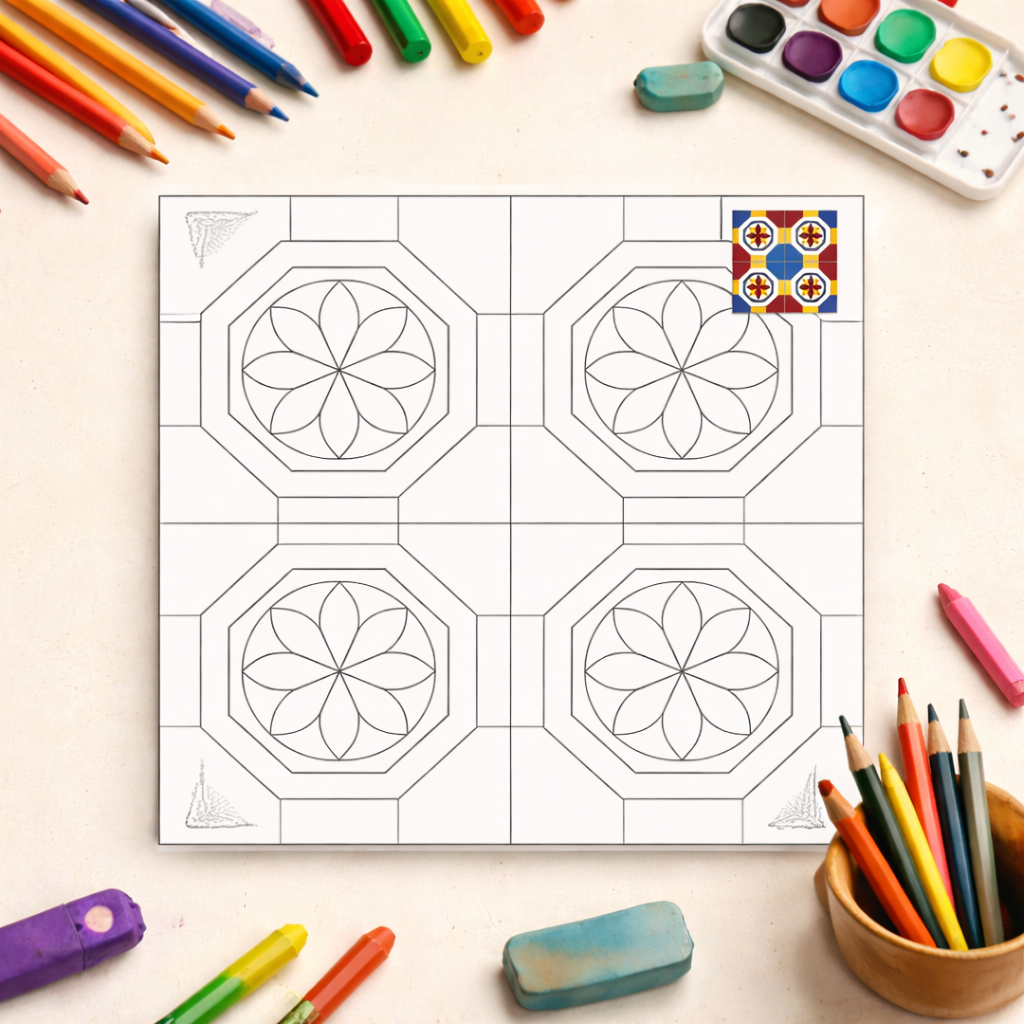 Colouring Book For Kids - Athangudi Edition