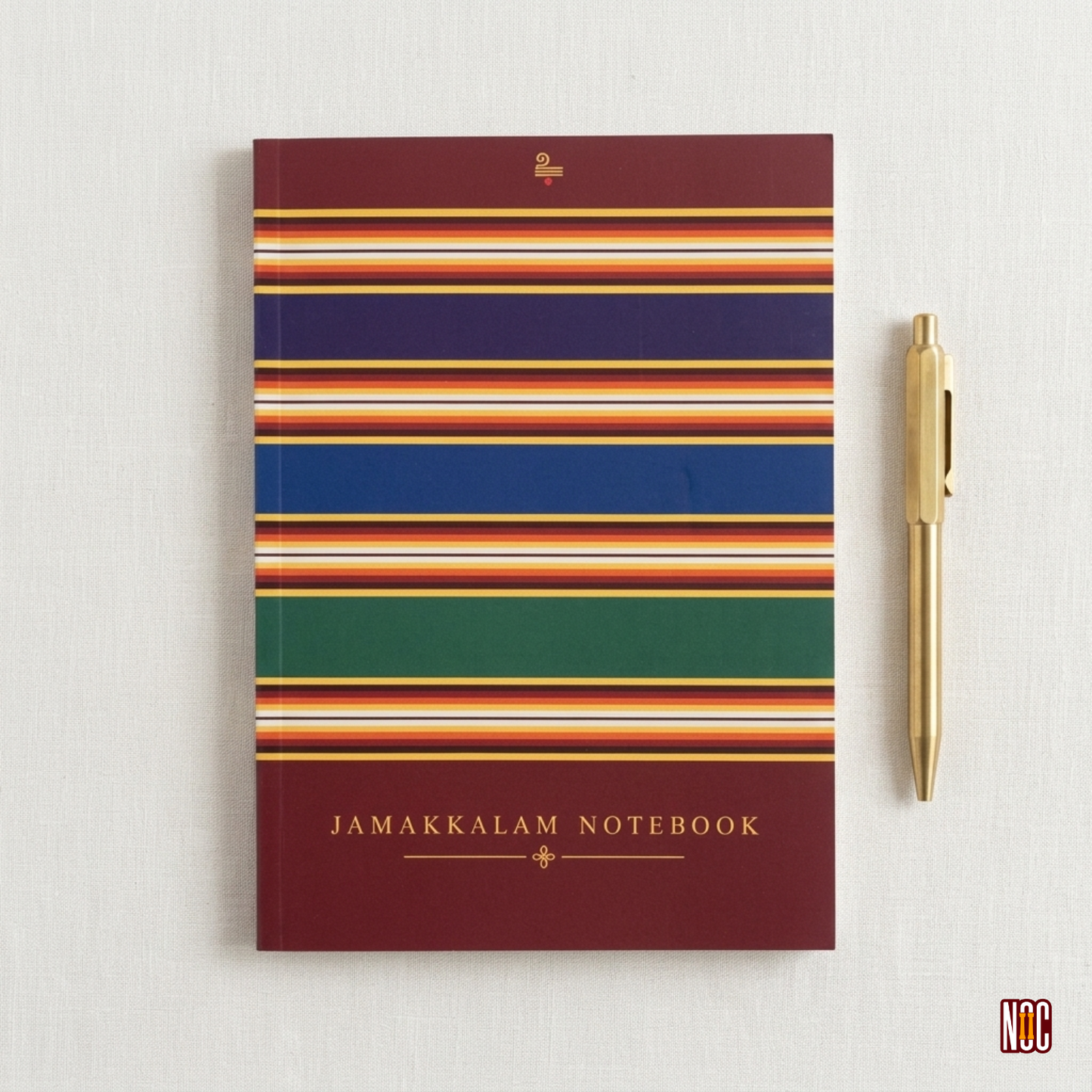 Jamakkalam Stripes Heritage Notebook – Unruled, 96 Pages