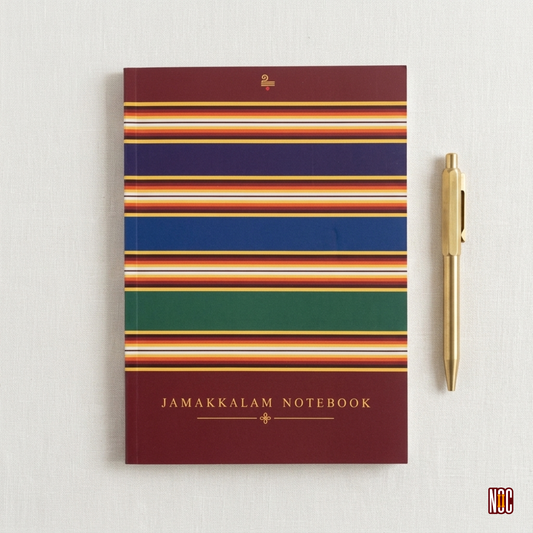 Jamakkalam Stripes Heritage Notebook – Unruled, 96 Pages